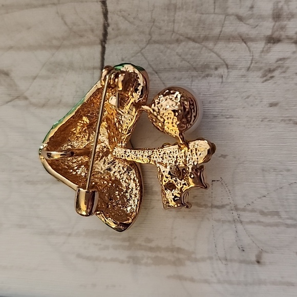 Brooch FAIRY Garden Brooch/Necklace Combo Simulated Pearl Bright Enamel  Colors - Picture 4 of 7